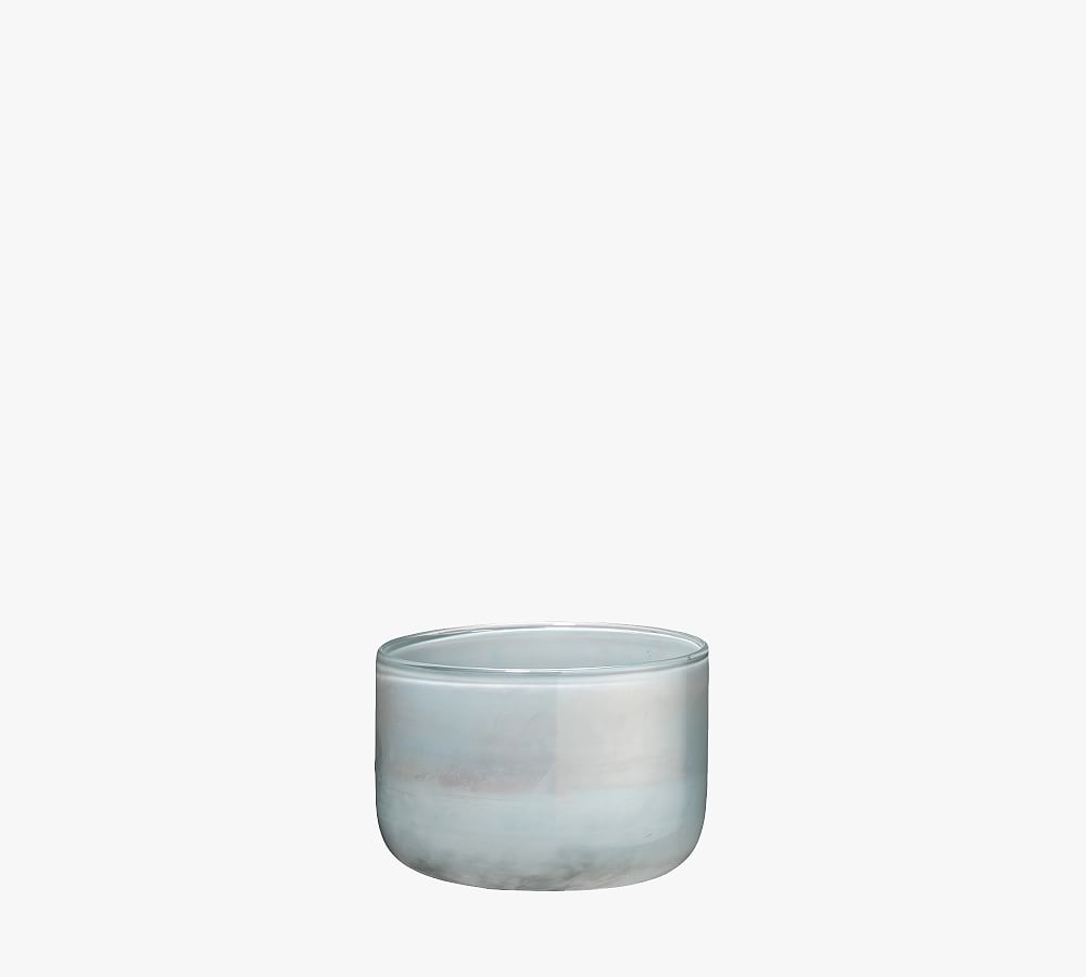 Online Designer Bedroom Faye Hand Blown Glass Vase, Small, 4.25", Metallic Opal