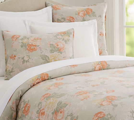 Elora Floral Print Duvet Cover & Sham | Pottery Barn