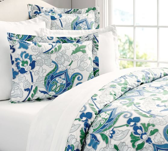 Valentina Palampore Organic Duvet Cover & Sham | Pottery Barn