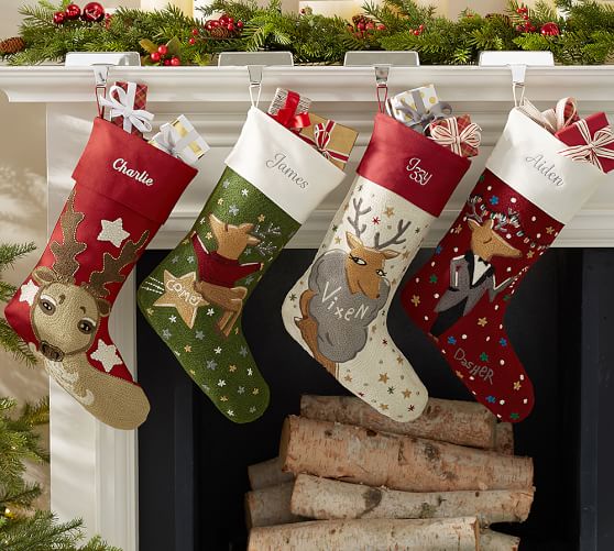 Crewel Stocking - Comet | Pottery Barn