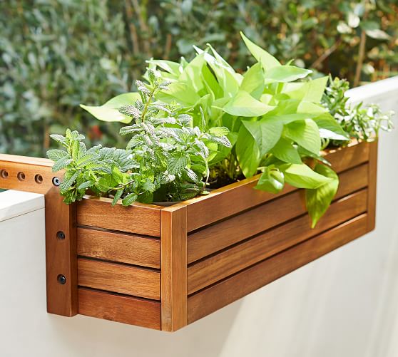 Juliet Balcony Planter Box On Rail | Pottery Barn