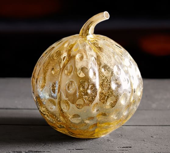 Gold Mercury Glass Pumpkins | Pottery Barn