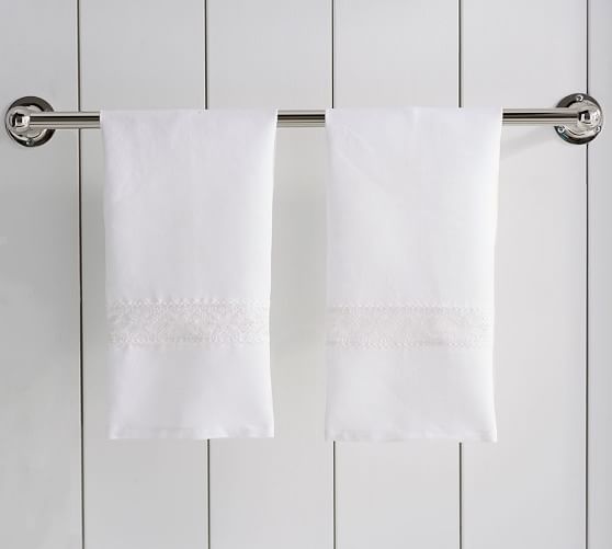 Lace Guest Hand Towels Set Of 2 C 