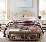 Wood And Upholstered Bed