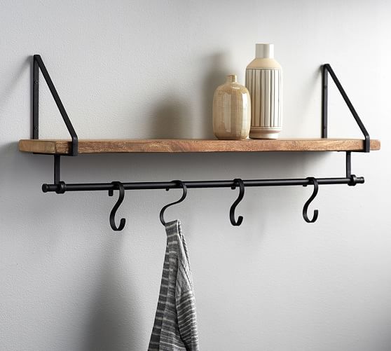 hanging shelf with hooks
