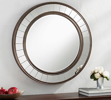 Wood Wall Mirror With Trim - Round | Pottery Barn