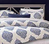 Painterly Paisley 400 Thread Count Duvet Cover Sham Porcelain