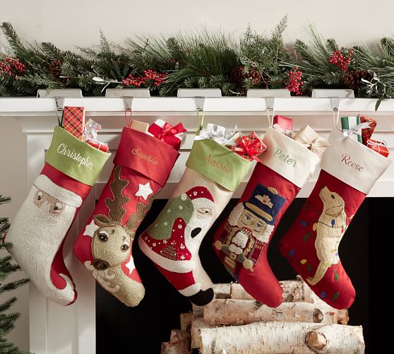 Personalized Classic Crewel Stockings | Pottery Barn