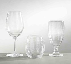 Floral Etched 4-Piece Glassware Set | Pottery Barn