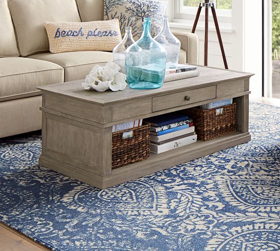 Shilah Synthetic Rug 2 5 X 9 Blue Pottery Barn