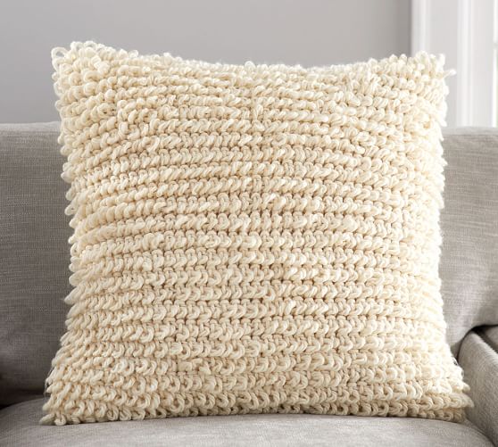 Loopy Knit Pillow Cover Pottery Barn