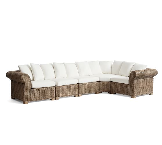 Seagrass 5 Piece Sectional With Wedge Pottery Barn