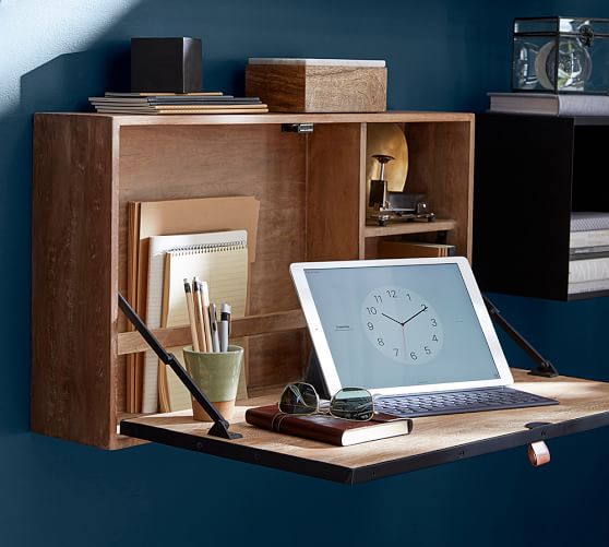 Wyatt Workspace Wall Mounted Desk Pottery Barn