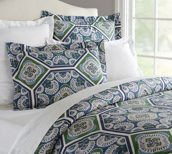 Soleil Patterned Duvet Cover Sham Pottery Barn