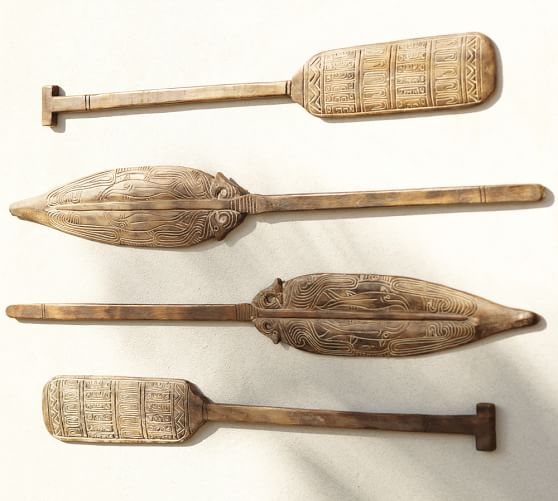 Ethnic Reclaimed Wood Paddles Set Of 2 Pottery Barn