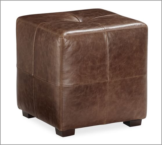 Sullivan Leather Cube Pottery Barn