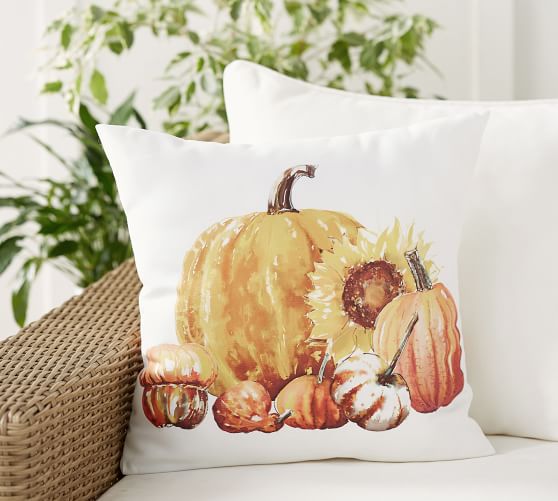 Pumpkin Sunflower Indoor Outdoor Pillow Pottery Barn