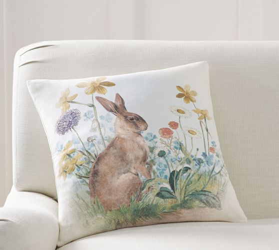 Daffodil Bunny Decorative Pillow Pottery Barn