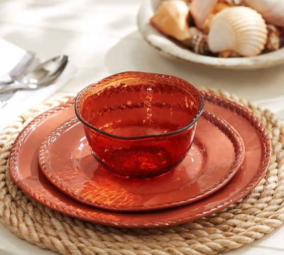 Rope Outdoor Dinnerware Terra Cotta Pottery Barn