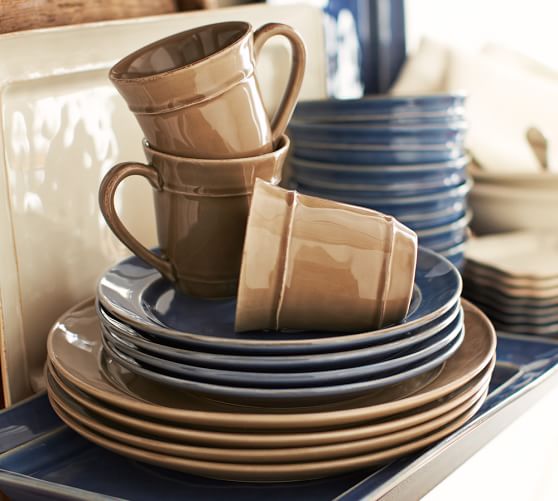 Cambria Dinnerware Set Mushroom Pottery Barn