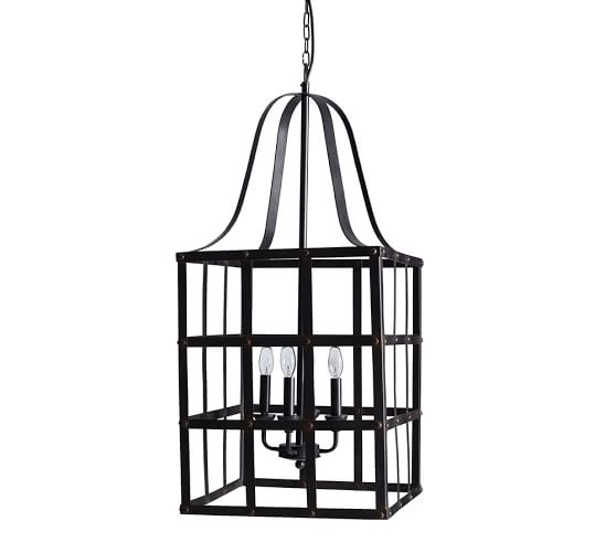 Rustic Grid Indoor Outdoor Lantern Pottery Barn