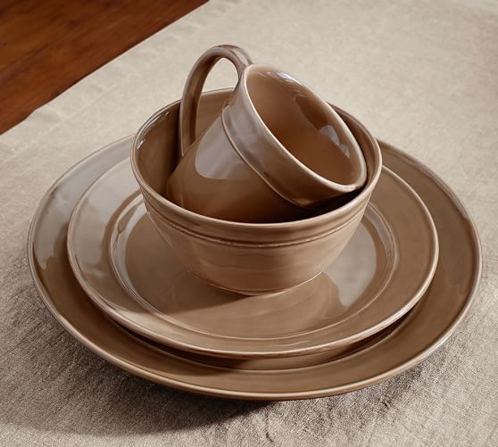 Cambria Dinnerware Set Mushroom Pottery Barn