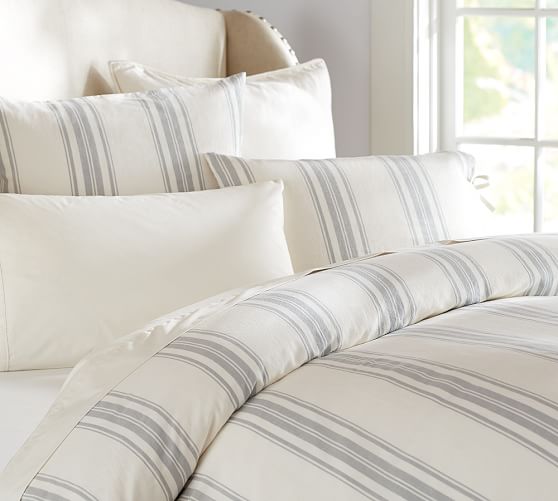 Evan Stripe Duvet Cover Shams Pottery Barn