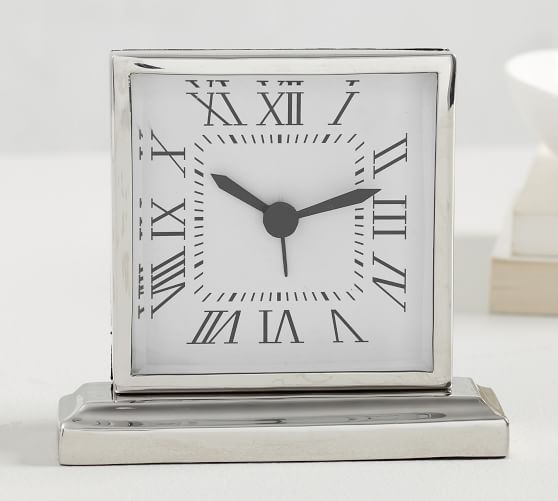 Facet Desktop Alarm Clock Pottery Barn