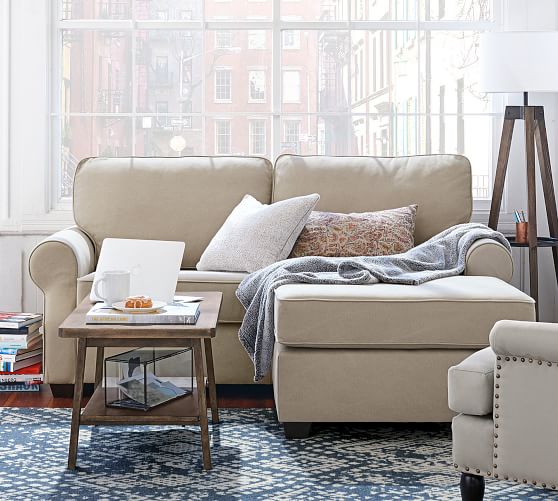 SoMa Fremont Roll Arm Upholstered Small Sofa | Pottery Barn