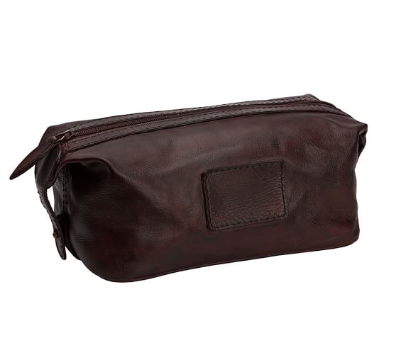 Download Saddle Leather Toiletry Bag | Pottery Barn
