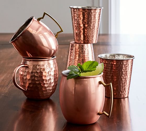 Hammered Copper Moscow Mule Mug, Set of 2 | Pottery Barn